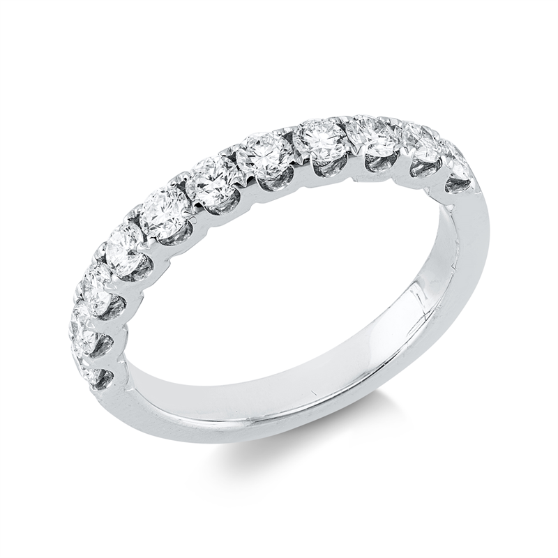 Ring 18 kt WG, 11 Brill. 0,70 ct, TW-vsi/si