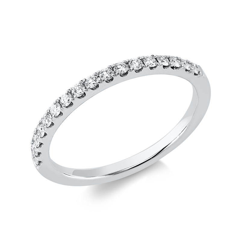 Ring 18 kt WG, 17 Brill. 0,25 ct, TW-vsi/si