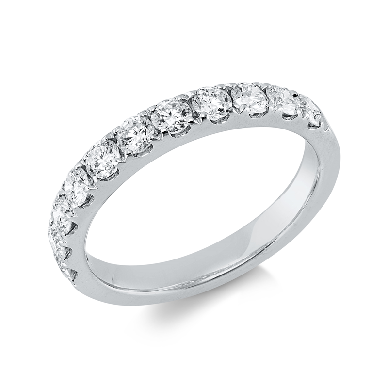 Ring 18 kt WG, 11 Brill. 0,69 ct, TW-vsi/si