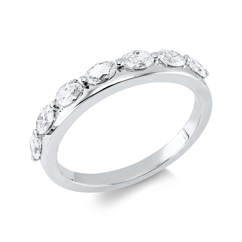 Ring 18 kt WG, 7 Oval 0,61 ct, TW-vsi/si