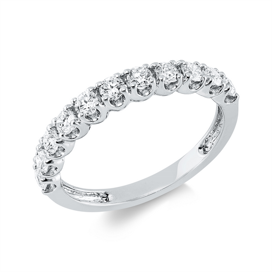 Ring 18 kt WG, 11 Brill. 0,57 ct, TW-vsi/si