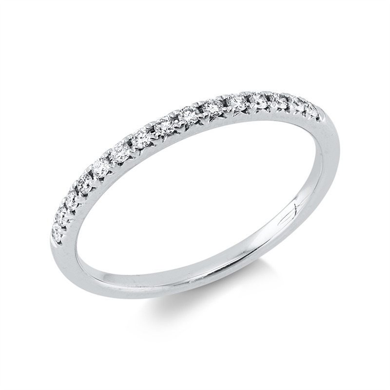 Ring 18 kt WG, 15 Brill. 0,15 ct, TW-vsi/si