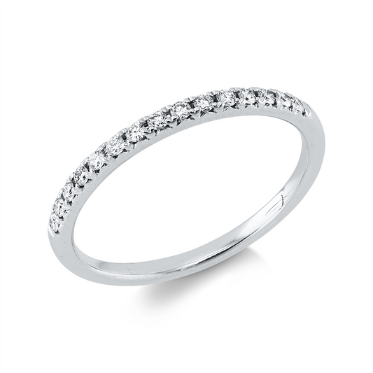 Ring 18 kt WG, 15 Brill. 0,15 ct, TW-vsi/si