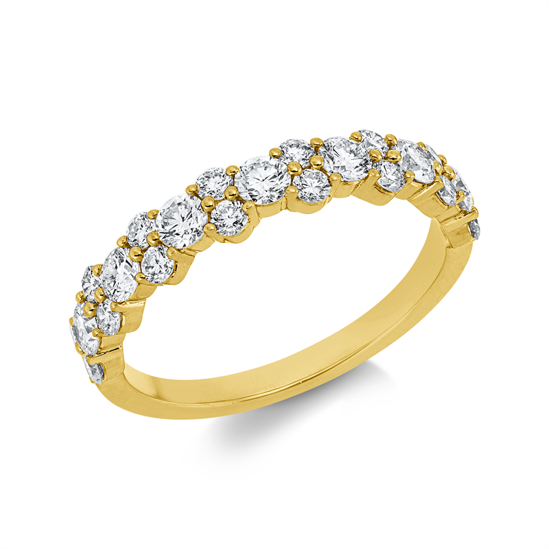 Ring 18 kt GG, 23 Brill. 0,90 ct, TW-vsi/si