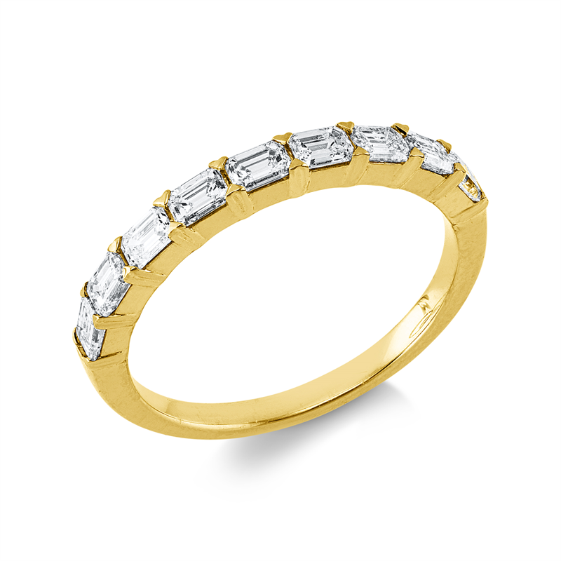 Ring 18 kt GG, 6 Sm.schliff 0,51 ct, TW-vsi/si, 3 Sm.schliff 0,26 ct, TW-vsi/si