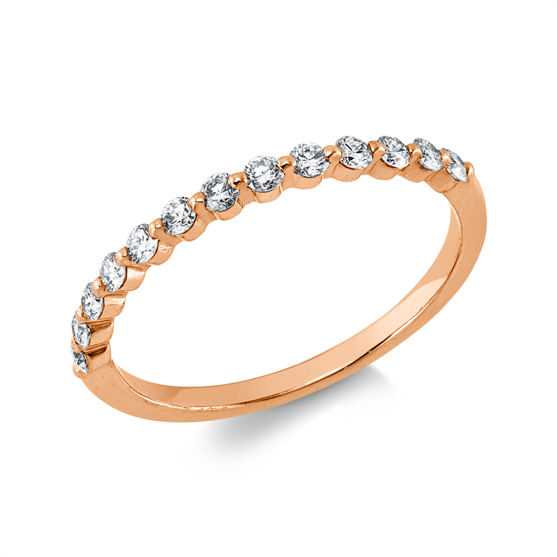 Ring 18 kt RG, 13 Brill. 0,28 ct, TW-vsi/si