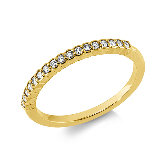 Ring 14 kt GG, 17 Brill. 0,15 ct, TW-vsi/si