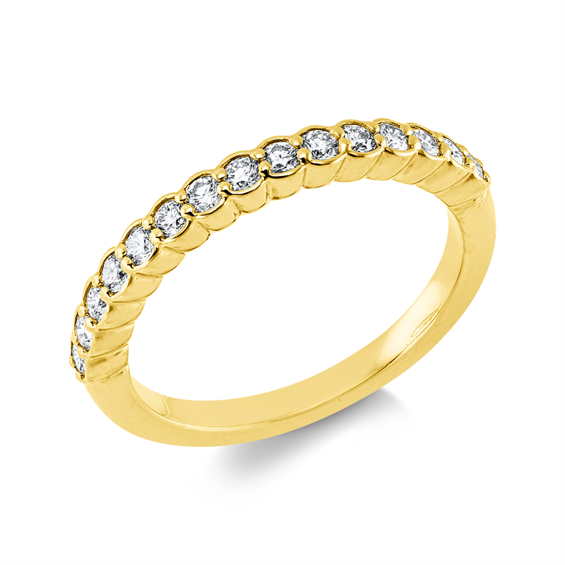 Ring 18 kt GG, 15 Brill. 0,36 ct, TW-vsi/si