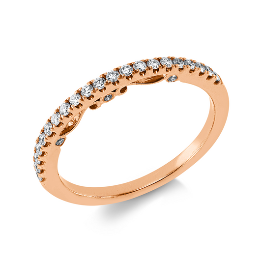 Ring 18 kt RG, 27 Brill. 0,23 ct, TW-vsi/si