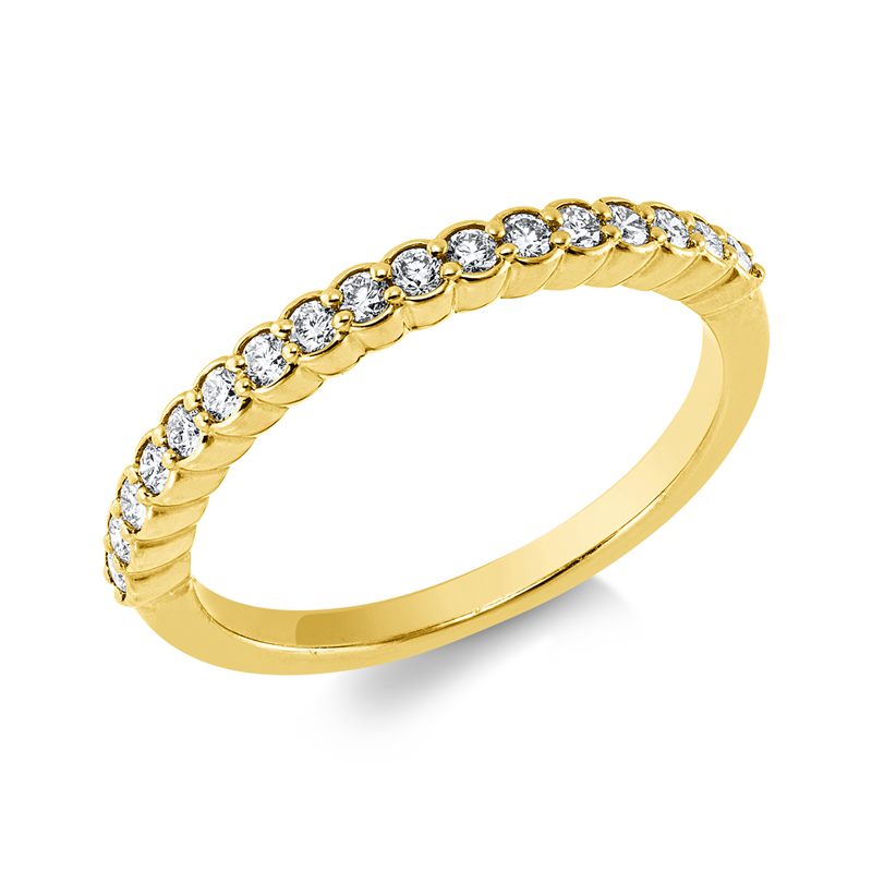 Ring 14 kt GG, 17 Brill. 0,25 ct, TW-vsi/si