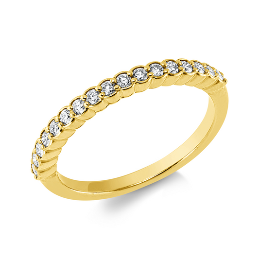 Ring 14 kt GG, 17 Brill. 0,25 ct, TW-vsi/si