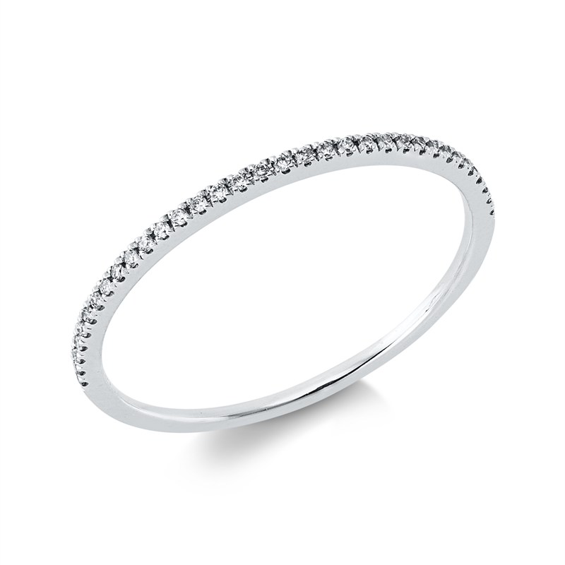 Ring 18 kt WG, 33 Brill. 0,07 ct, W-si
