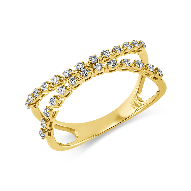 Ring 18 kt GG, 26 Brill. 0,24 ct, TW-si