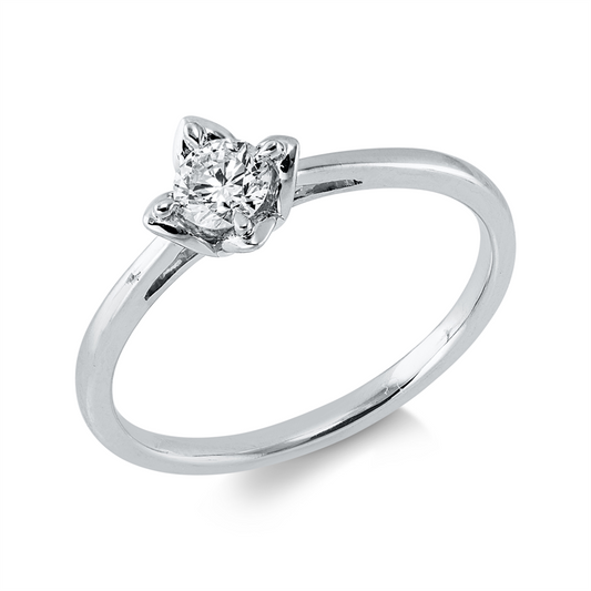 Ring 18 kt WG, 1 Brill. 0,27 ct, TW-si