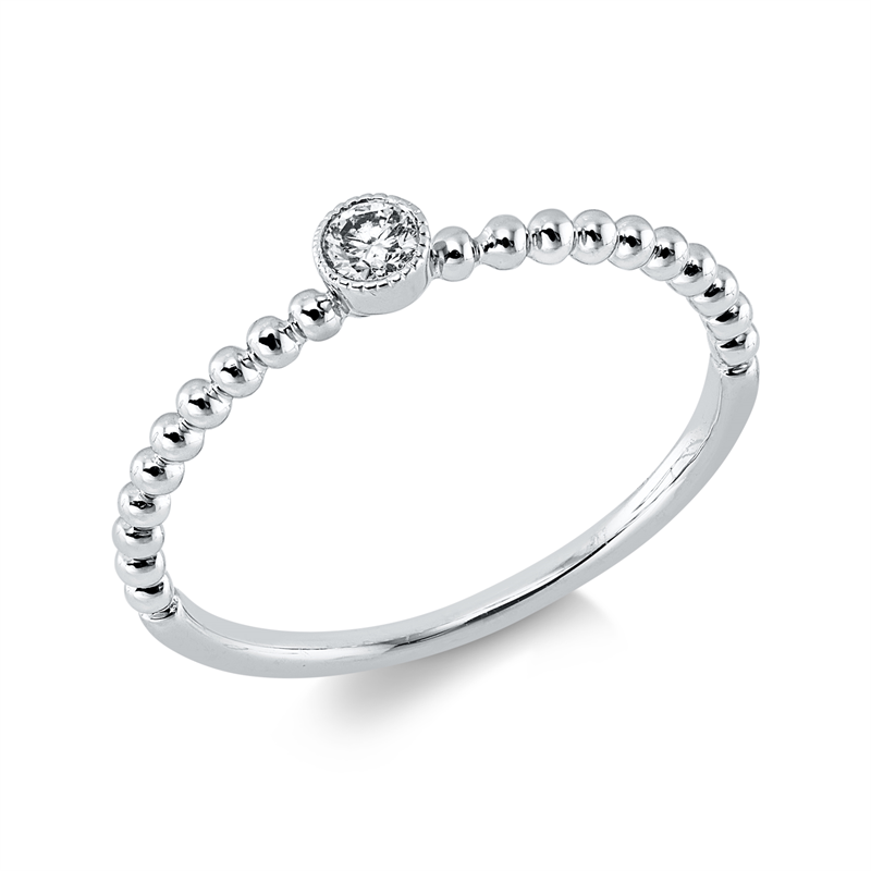 Ring 18 kt WG, 1 Brill. 0,07 ct, TW-pi