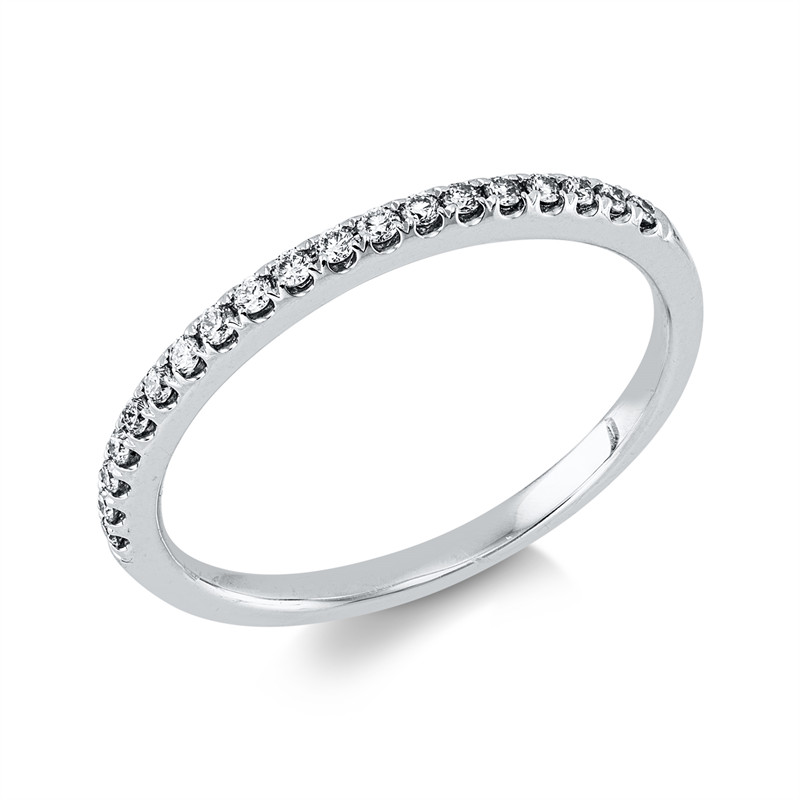 Ring 18 kt WG, 19 Brill. 0,13 ct, TW-vsi