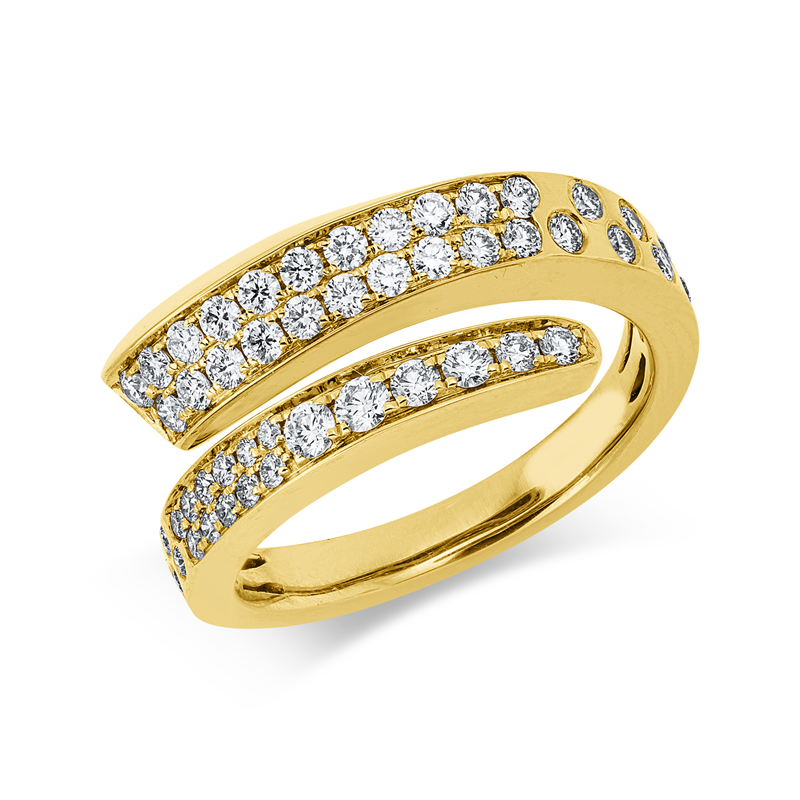Ring 18 kt GG, 49 Brill. 0,64 ct, F-vsi