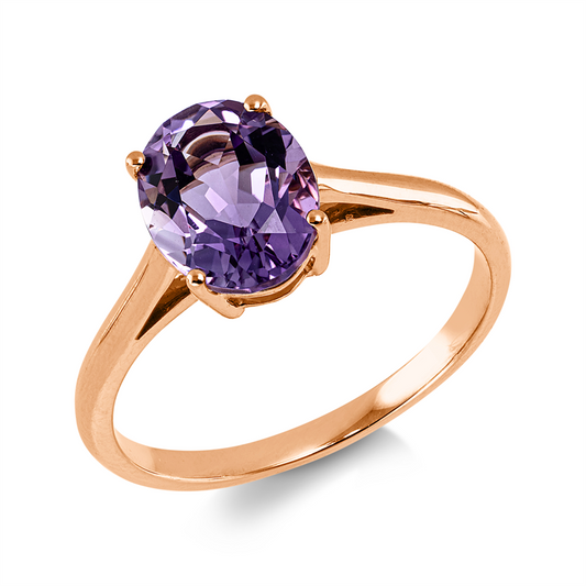 Ring 18 kt RG, 1 Amethyst 1,80 ct pink