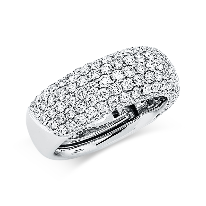 Ring 18 kt WG, 133 Brill. 2,02 ct, TW-si