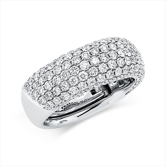 Ring 18 kt WG, 133 Brill. 2,02 ct, TW-si