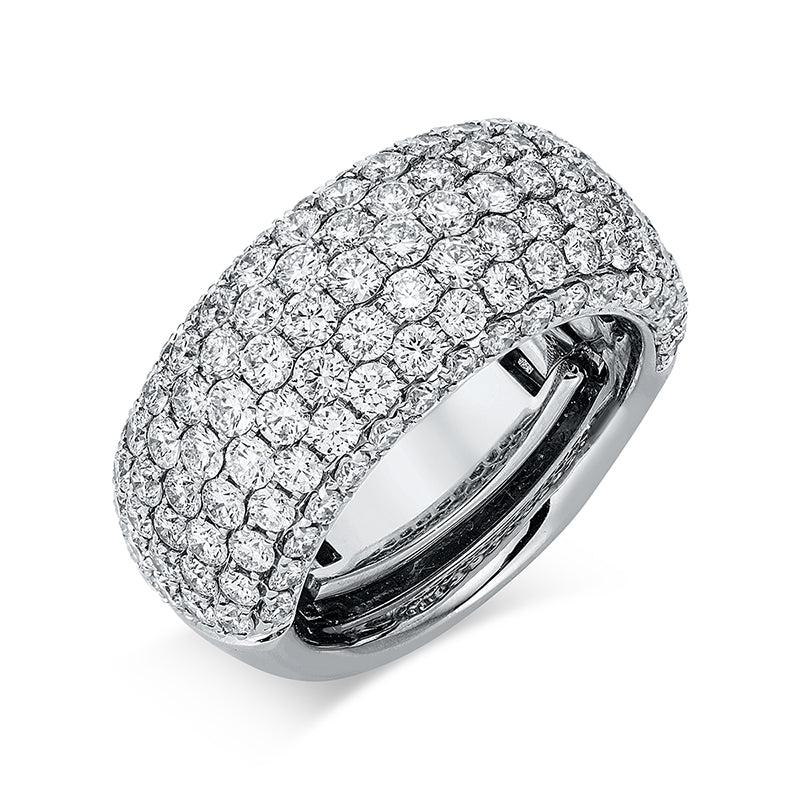 Ring 18 kt WG, 17 Oval 4,36 ct, TW-vsi