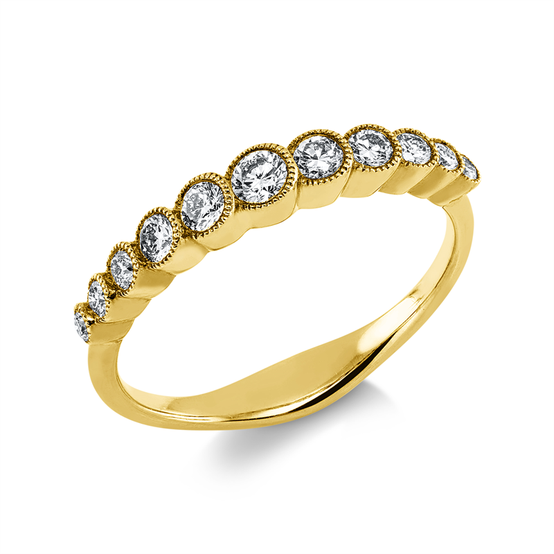 Ring 18 kt GG, 11 Brill. 0,39 ct, I-si/pi