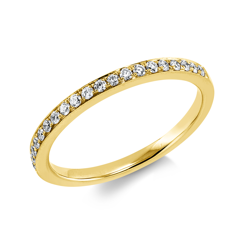 Ring 18 kt GG, 20 Brill. 0,20 ct, TW-si
