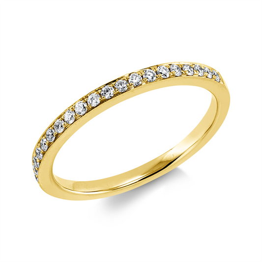 Ring 18 kt GG, 20 Brill. 0,20 ct, TW-si