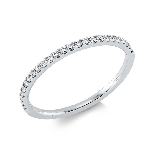 Ring 18 kt WG, 25 Brill. 0,15 ct, TW-si