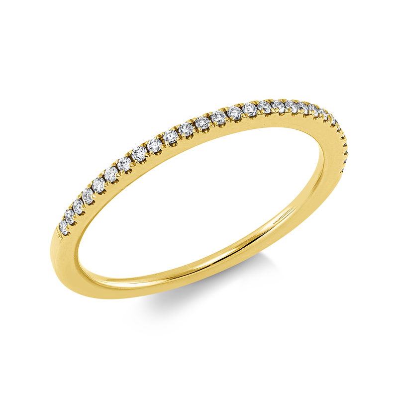 Ring 18 kt GG, 28 Brill. 0,11 ct, TW-si