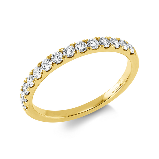 Ring 18 kt GG, 14 Brill. 0,41 ct, TW-si