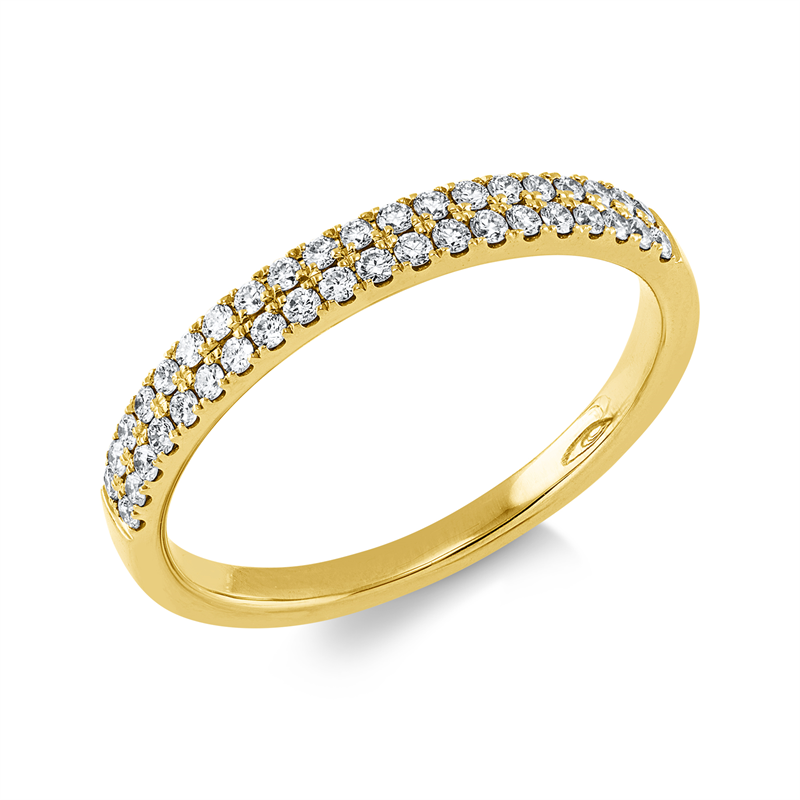 Ring 18 kt GG, 40 Brill. 0,25 ct, TW-si