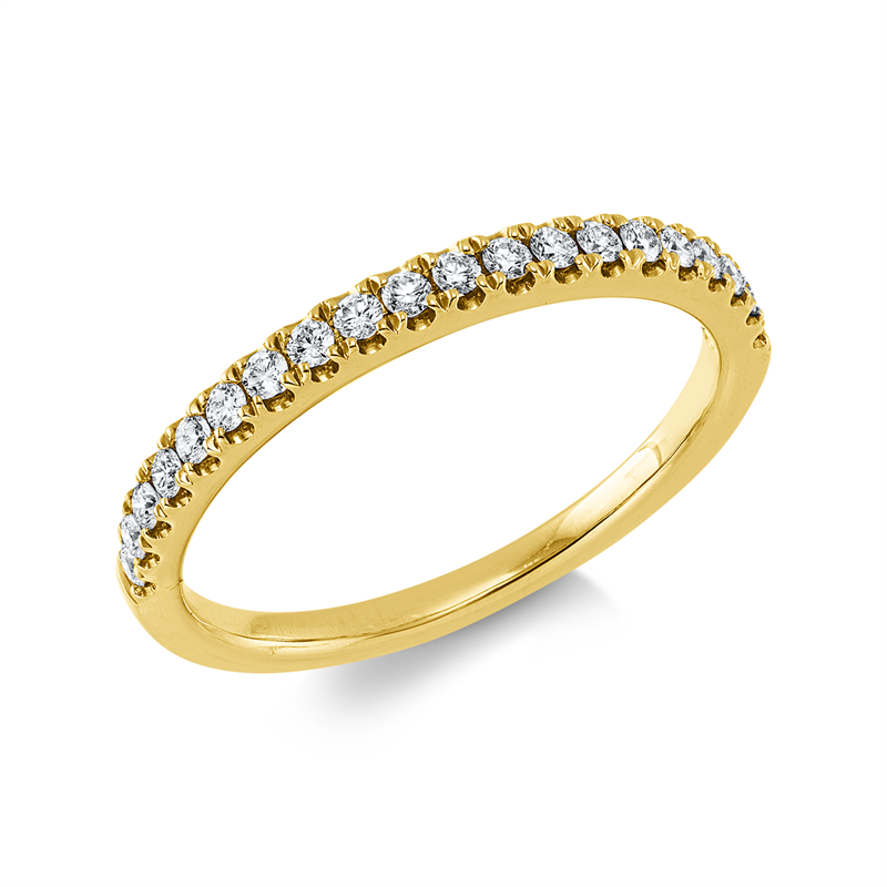Ring 18 kt GG, 20 Brill. 0,24 ct, TW-si
