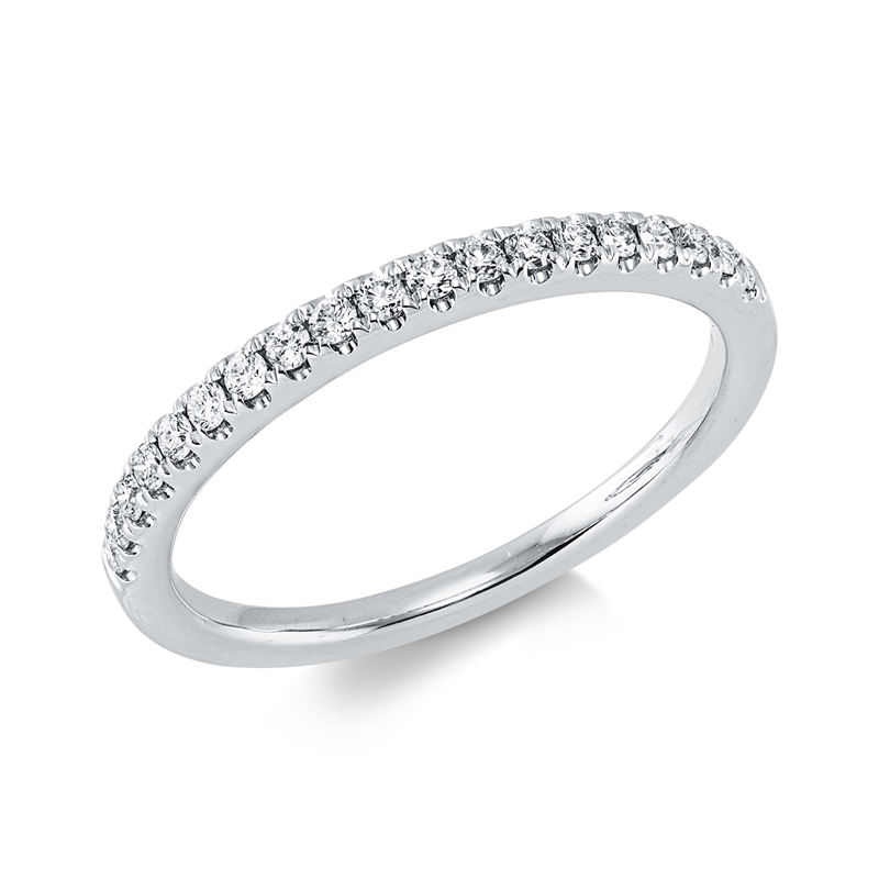 Ring 18 kt WG, 19 Brill. 0,20 ct, TW-si