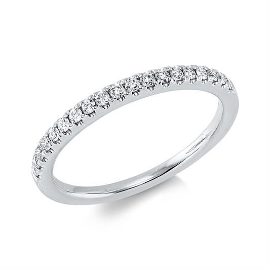 Ring 18 kt WG, 19 Brill. 0,20 ct, TW-si