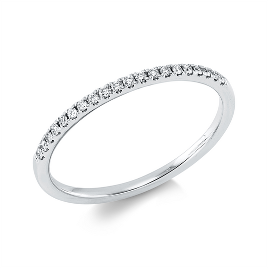 Ring 18 kt WG, 20 Brill. 0,10 ct, TW-si