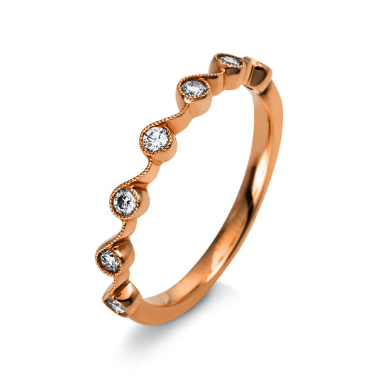 Ring 18 kt RG, 7 Brill. 0,18 ct, TW-si
