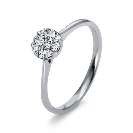 Ring 18 kt WG, 9 Brill. 0,25 ct, TW-si