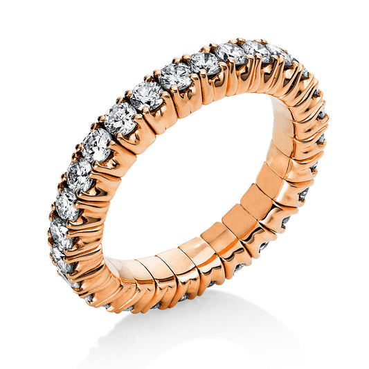 Ring 18 kt RG, Flex-Band, variabel, 31 Brill. 1,47 ct, TW-si