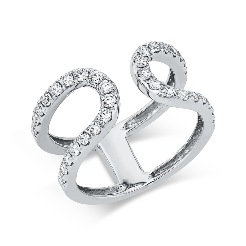 Ring 18 kt WG, 34 Brill. 0,63 ct, TW-vsi