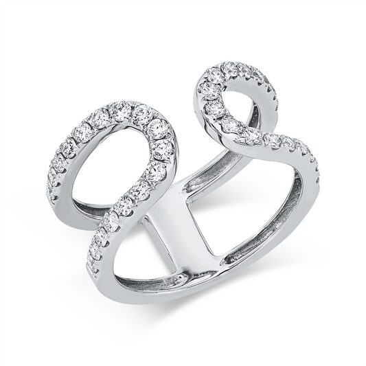 Ring 18 kt WG, 34 Brill. 0,63 ct, TW-vsi