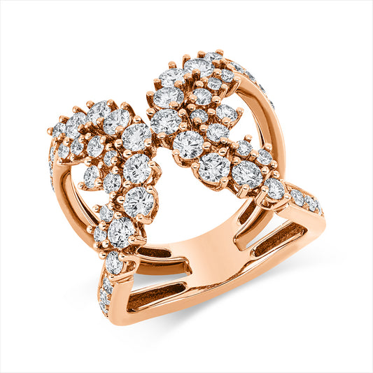 Ring 18 kt RG, 50 Brill. 1,80 ct, TW-vsi