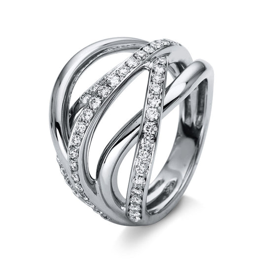 Ring 18 kt WG, 54 Brill. 0,67 ct, TW-vsi