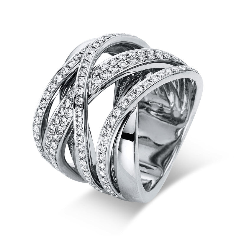 Ring 18 kt WG, 127 Brill. 1,13 ct, TW-vsi