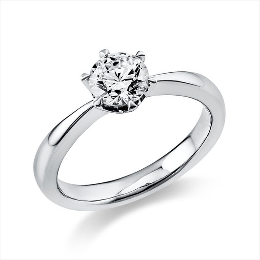 Ring 14 kt WG, GIA2215669418, 1 Brill. 0,77 ct, TW-si