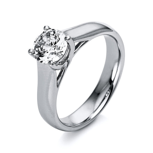 Ring 14 kt WG, GIA1389251540, 1 Brill. 1,00 ct, TW-si