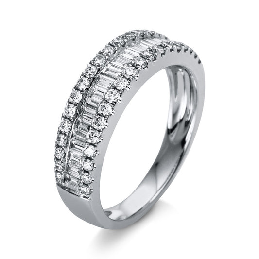 Ring 18 kt WG, 23 Bag. 0,32 ct, TW-si, 38 Brill. 0,43 ct, TW-si