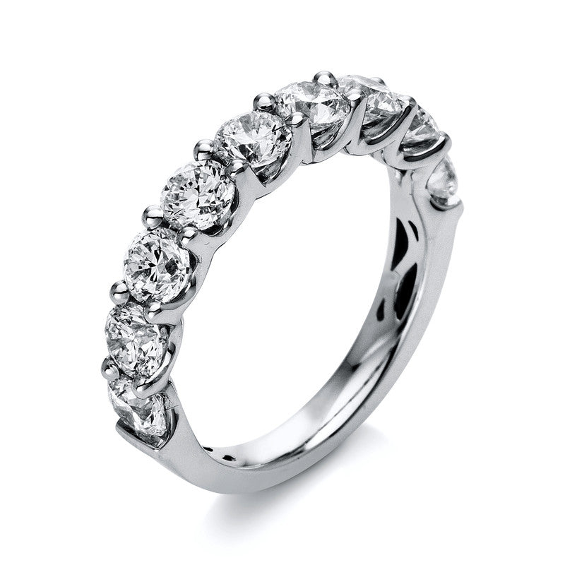 Ring 18 kt WG, 9 Brill. 2,25 ct, TW-si