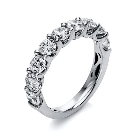 Ring 18 kt WG, 9 Brill. 2,25 ct, TW-si