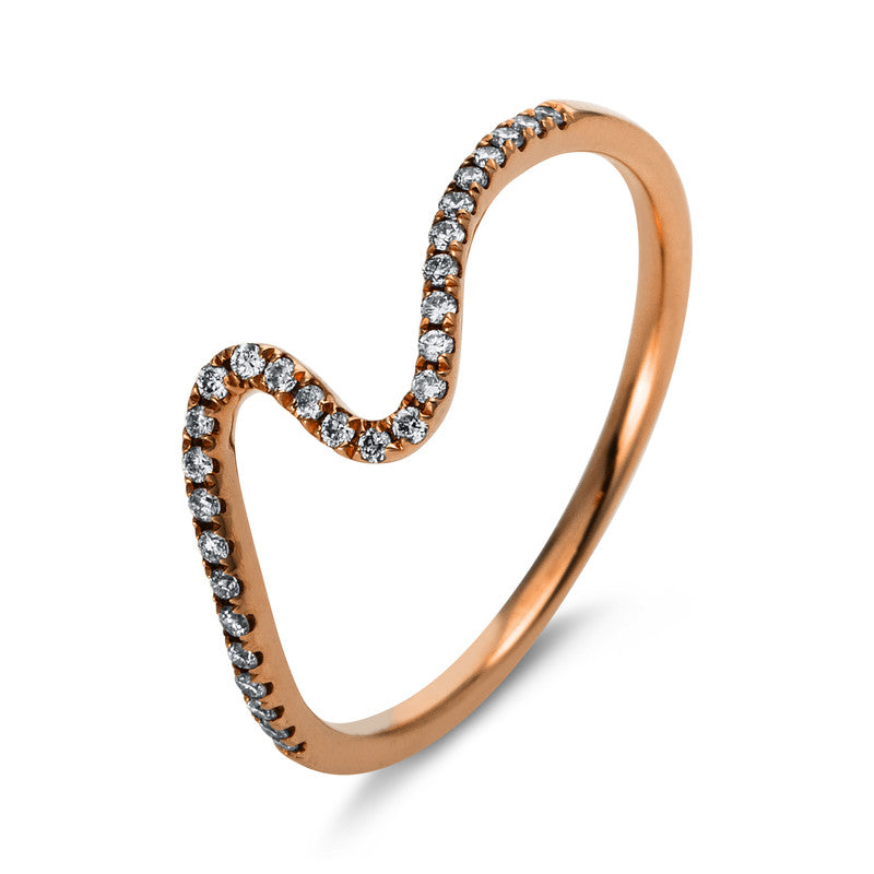 Ring 18 kt RG, 29 Brill. 0,13 ct, TW-si